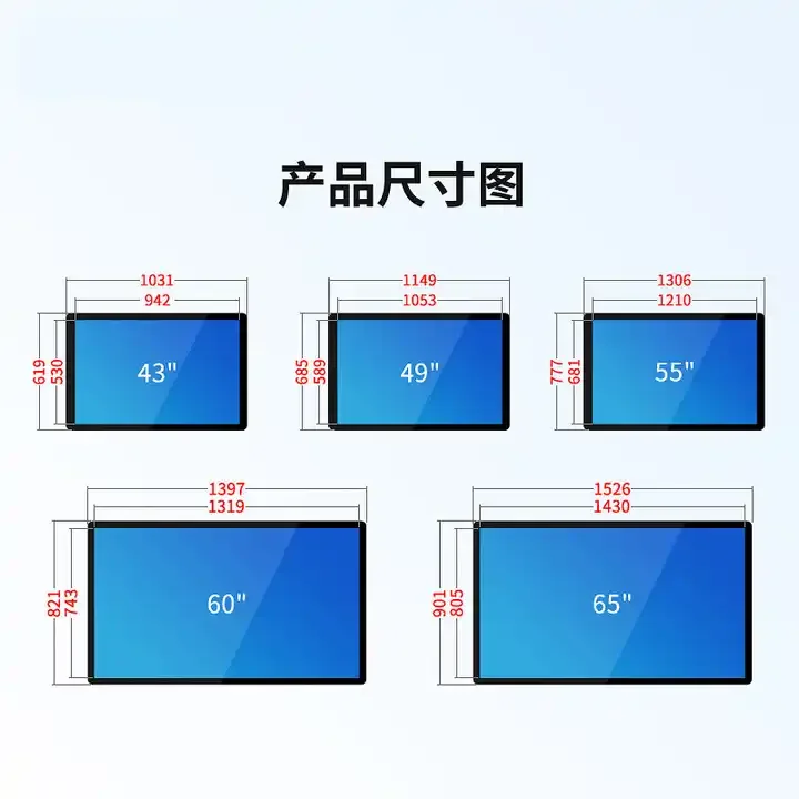 55-Inch Double Hanging Full Color Transparent LCD Screen Digital Signage Display SDK for Retail Store Indoor Video Advertising
