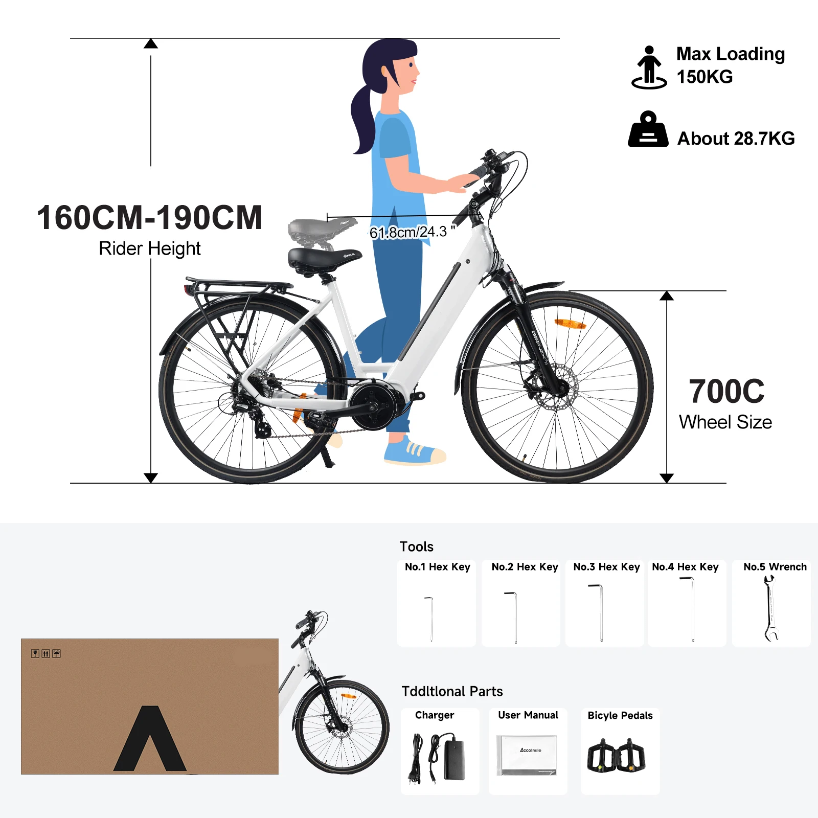 BAFANG M200  250w Electric Hybrid Bike