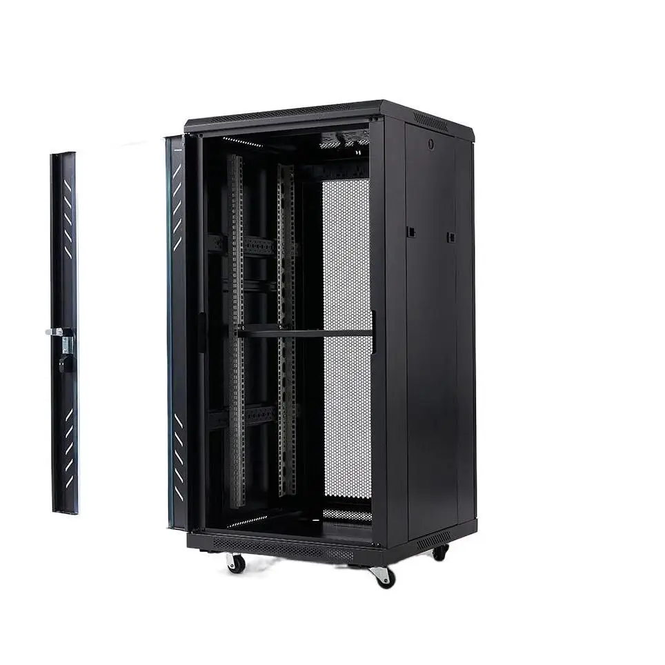 19 Inch Data Center Used Outdoor Stand Server Rack with Fan and Shelf, Network Server Rack Cabinet