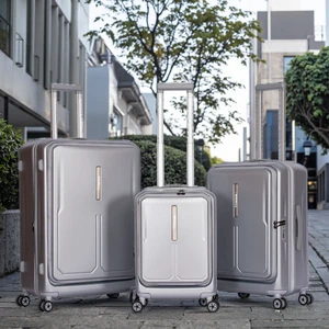 Hard Luggage Bags Front Open Travel Bag Unisex Suitcase Custom Trolley Luggage with TSA Lock