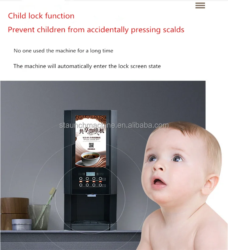 Coffee,Milk Tea,Juice 3 Flavors Coinuse Auto Coffee Vending Machine