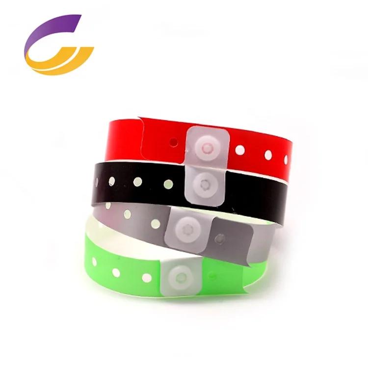 Custom Cheap Vinyl L Shaped PVC Festival Wristband