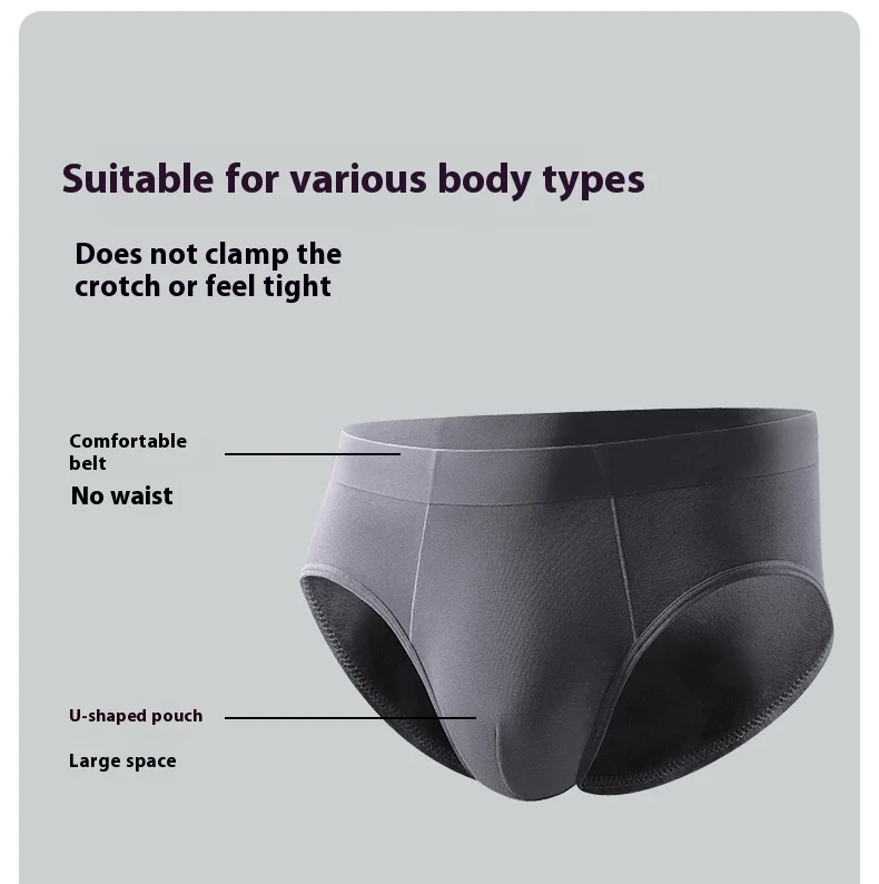 New Arrival Men's Underwear Breathable  Antibacterial Cotton Men's Briefs Cotton Men's Underpants Custom OEM Supplier
