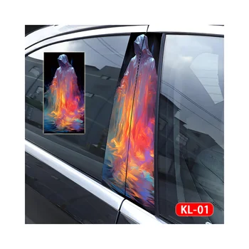 High quality car window post Phantom Flame Cloak Protector painted decorative Halloween stickers