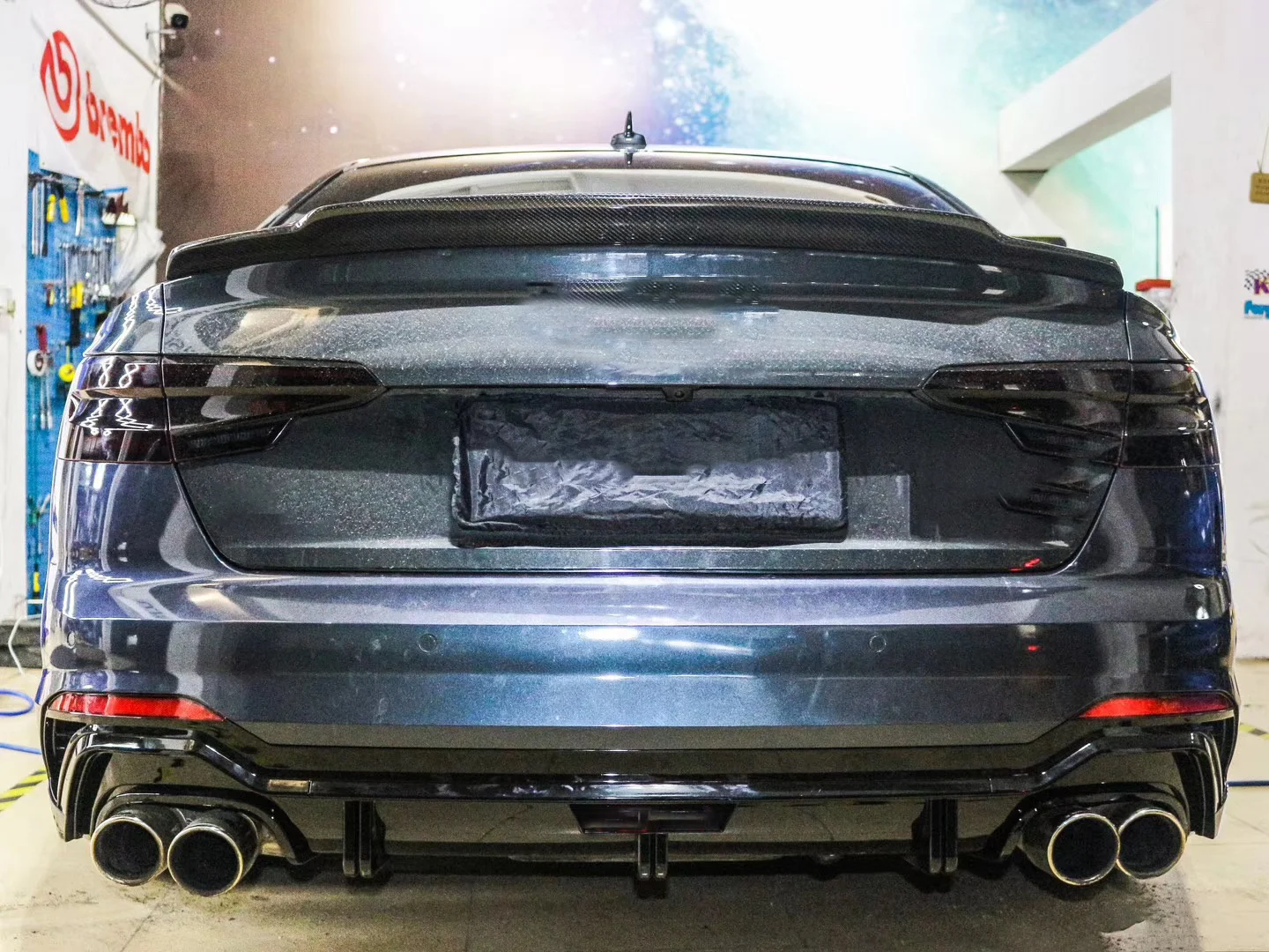 リアバンパーリップディフューザー A4 B9 S4 S Line 2017 2018 2019 車 