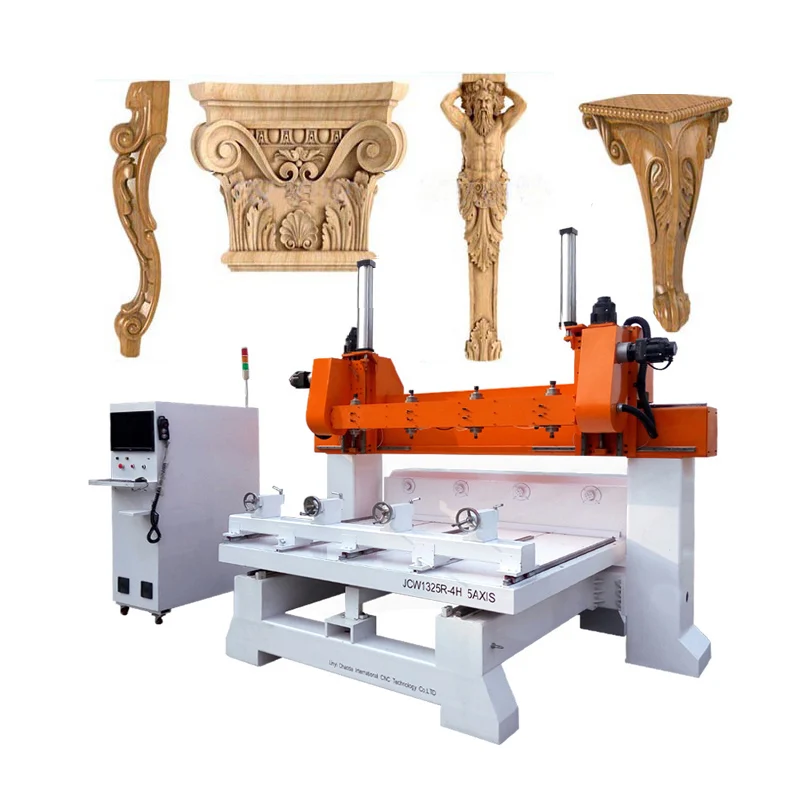 5 Axis CNC Machine for Mass Producing of Furniture Roman Column Making