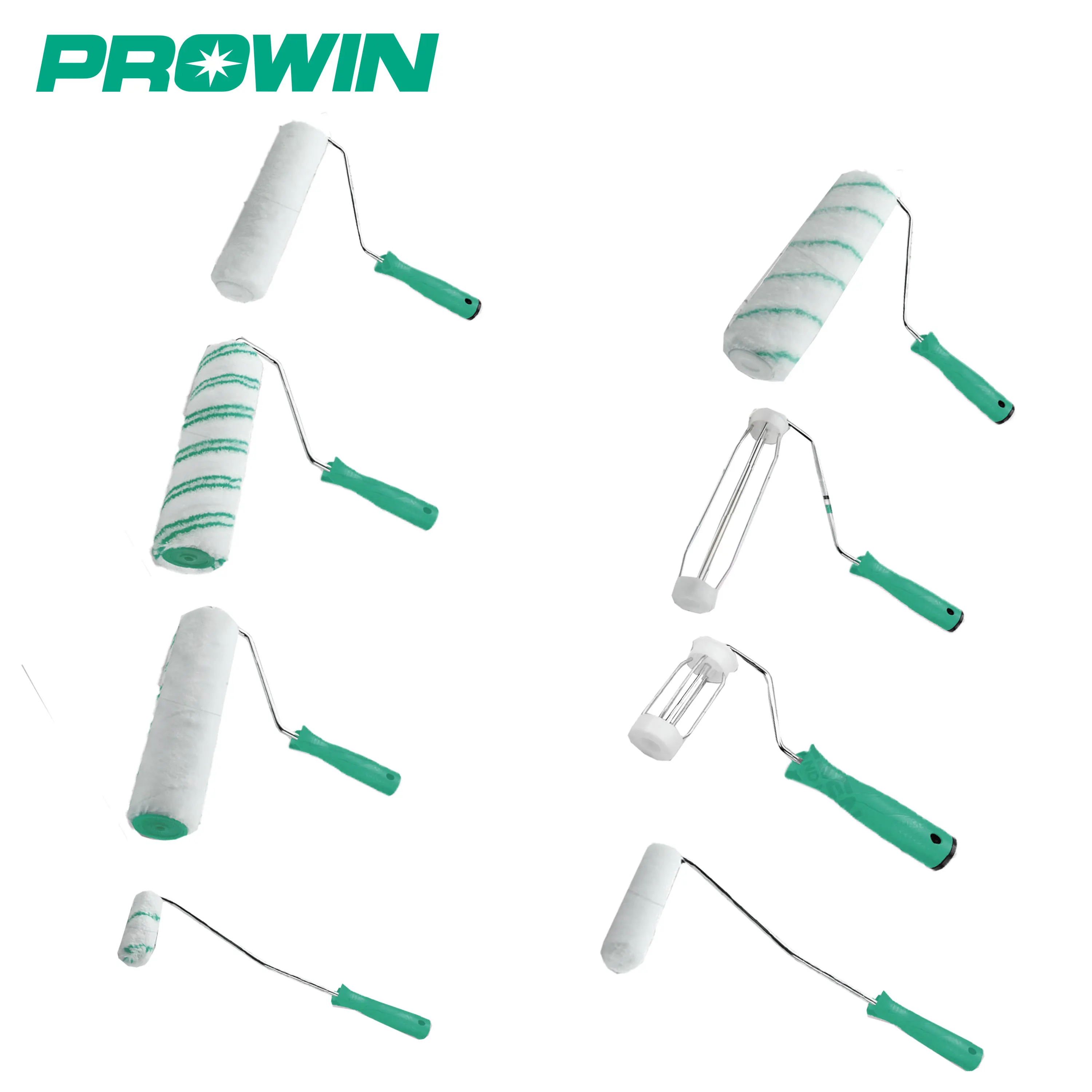 Prowin Allinone Free Sample Top Pick 9in 225mm Plastic Handle Polyester Acrylic Paint Roller