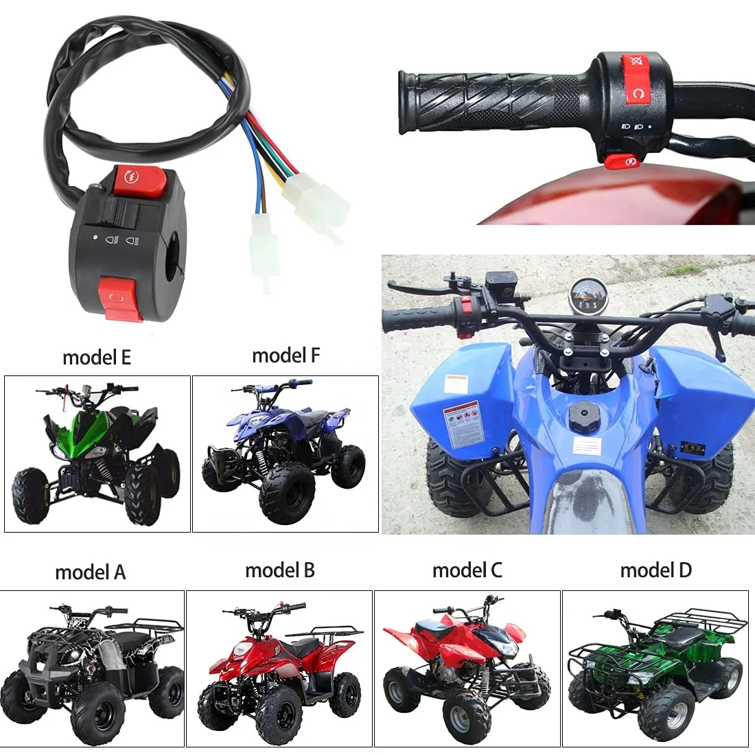 Левый стартер HIAORS для 50cc 70cc 90cc 110cc 125cc TaoTao RoKeta Coolster Sunl Chinese ATV Quad 4 Wheeler штепсельная