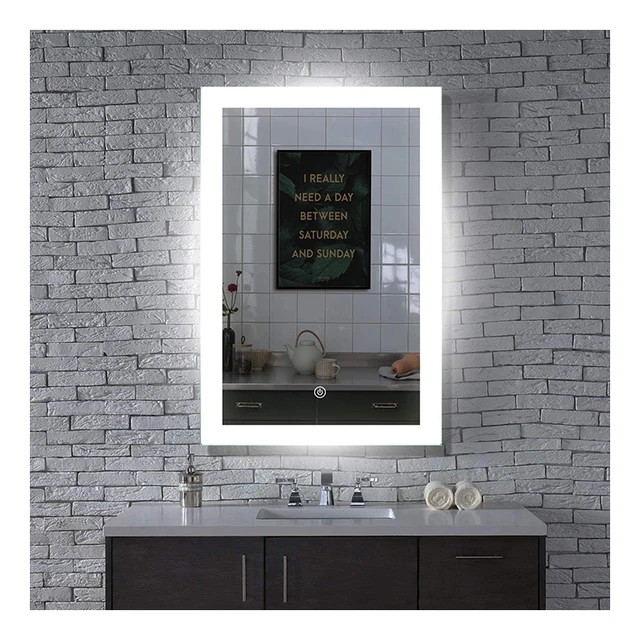 HIXEN Director factory led mirror bathroom bathroom mirror with led lighting  for hotel bathroom led mirror vanities