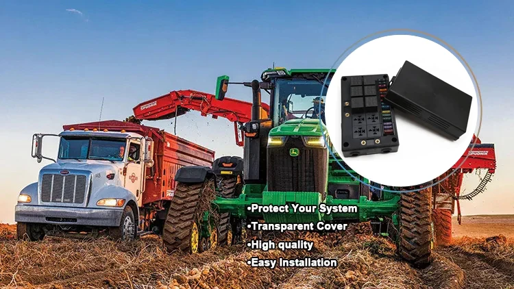 Waterproof Automotive Fuse Holder with 10 Relays and 15 Way Blade Fuses for 40A Current Protection