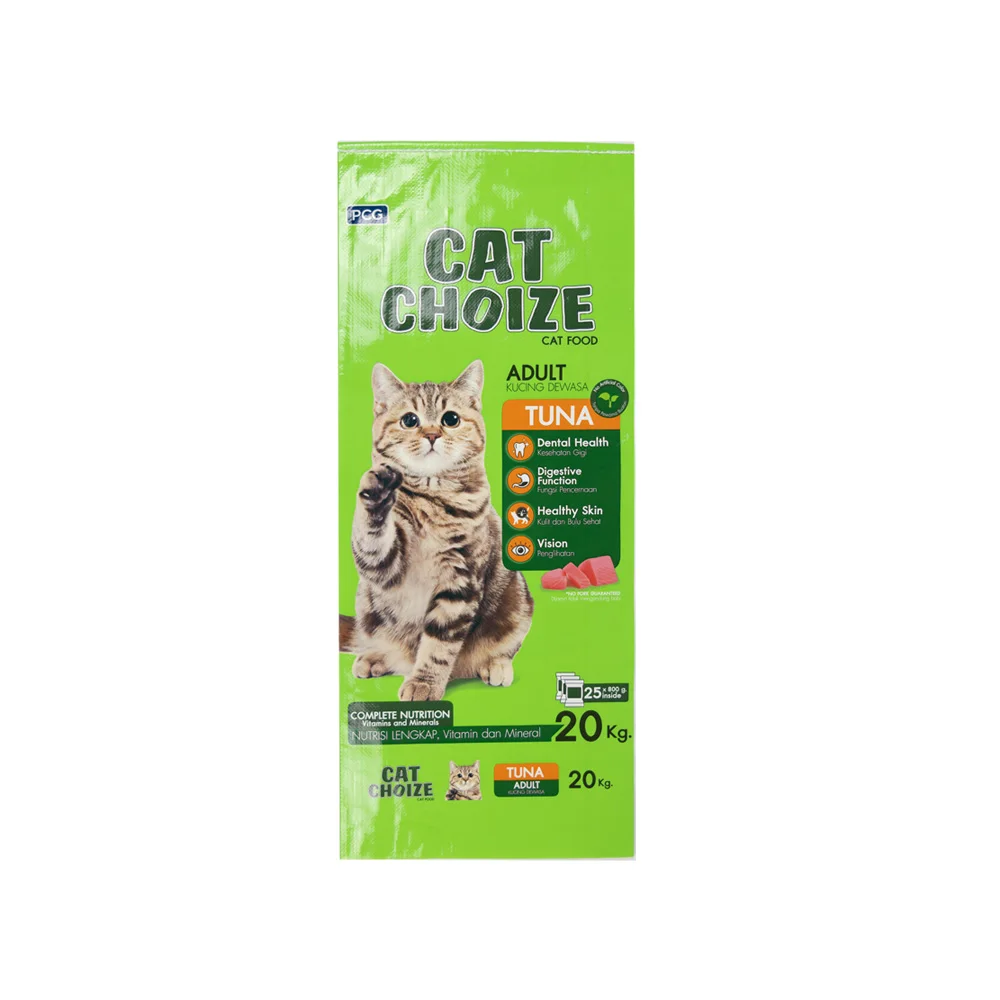 50 Kg One Side Bopp Animal Feed Bags Woven Pp Bags For Cat And Kitty