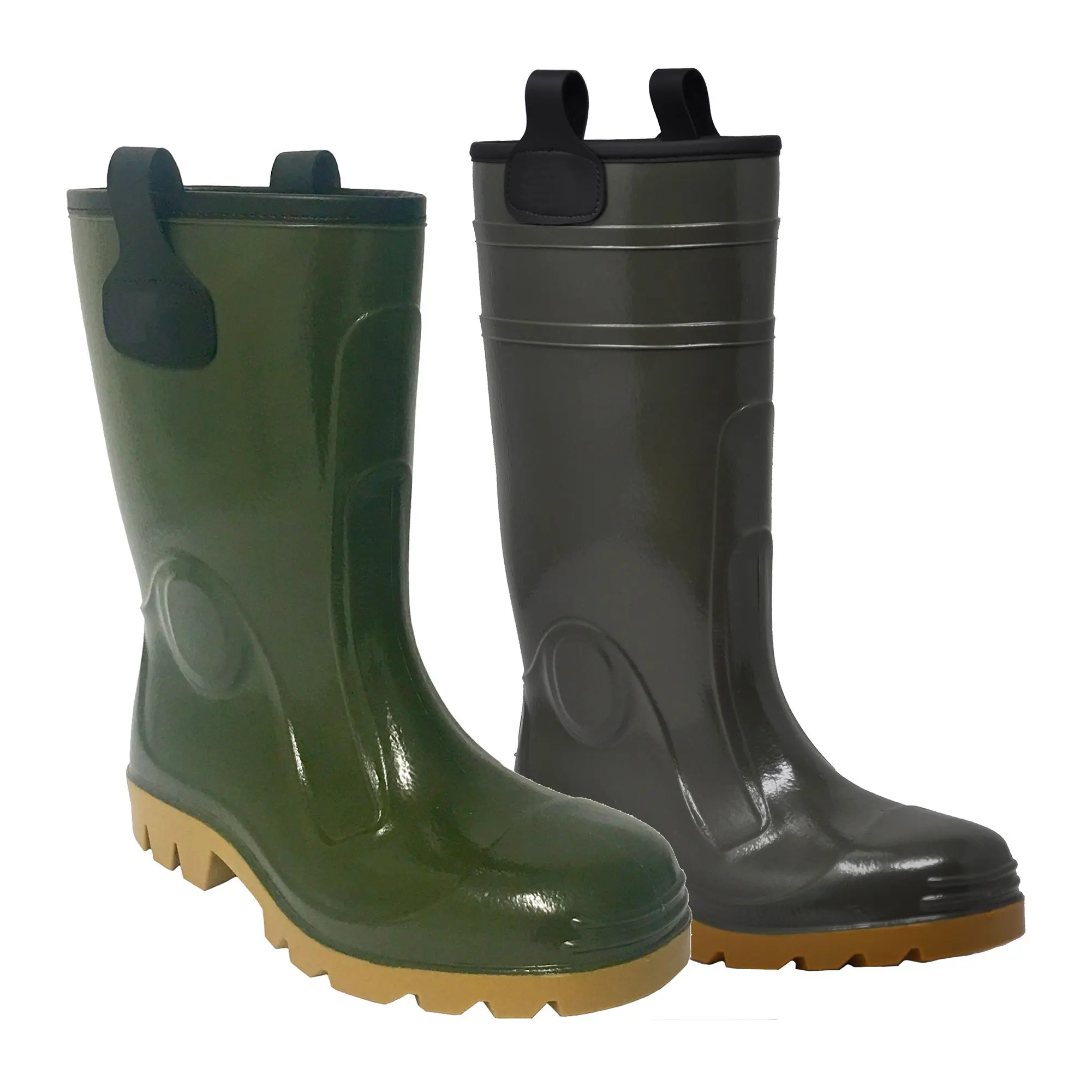 High Pvc Boot Knee-High Green PVC Boot with Durable Rubber Sole| Alibaba.com