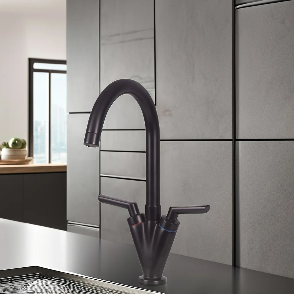 Modern Brass Kitchen Tap - Black supplier