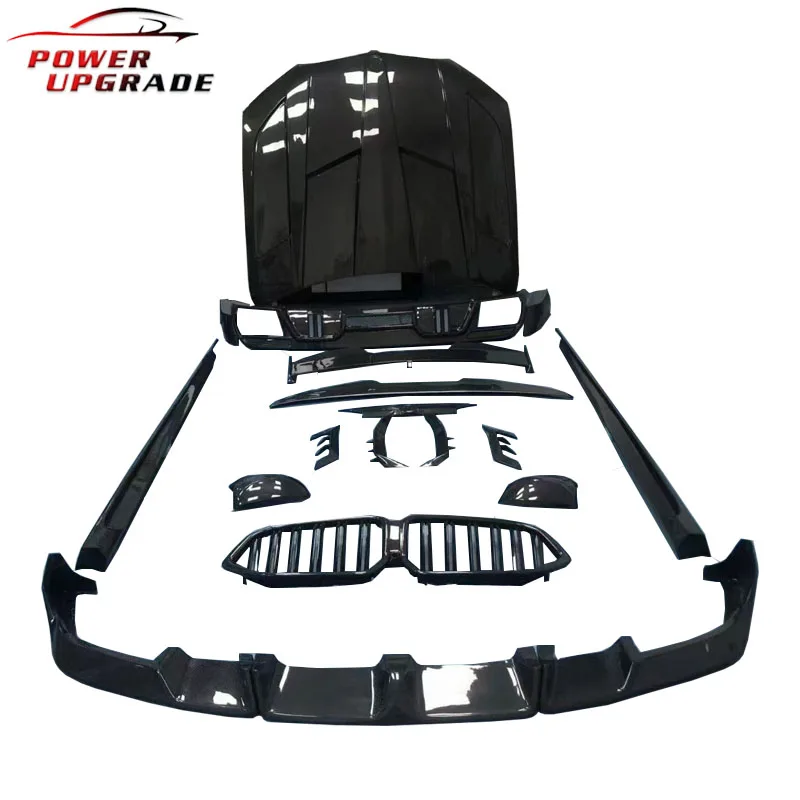 X6M F96 MP Style Dry Carbon Fiber Rear Window Inserts