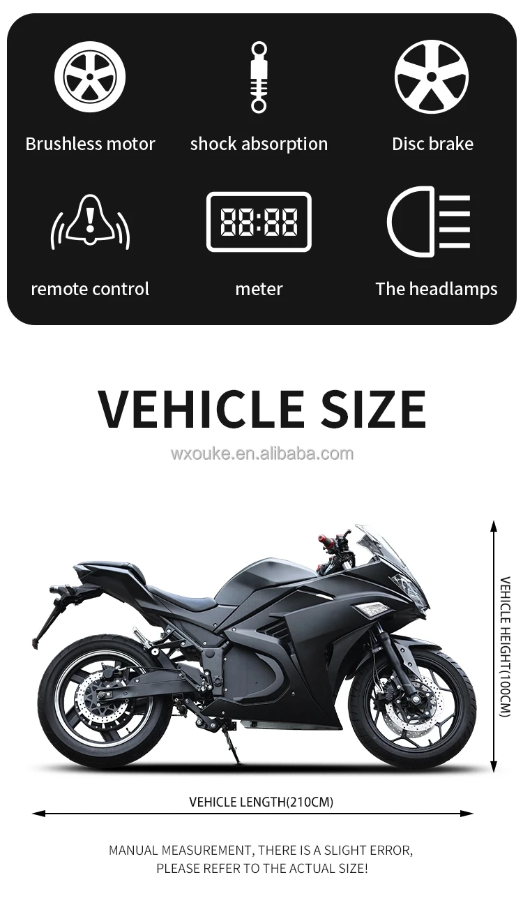 20kw Racing Electric Motorcycle - 150km/h Speed & 200km Range