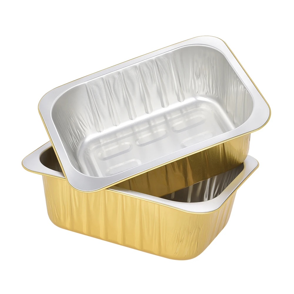 product c1800 reusable 60oz tin color aluminum foil pan box freezable disposable food container soup plastic lids packaging baking tray-2