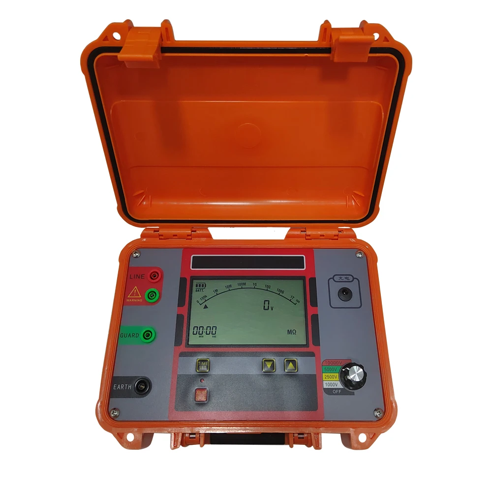 5000V/10000V Digital LCD Insulation Resistance Tester Meter Megameter Non Earth Ground Resistance Tester 10T Ohm Megameter