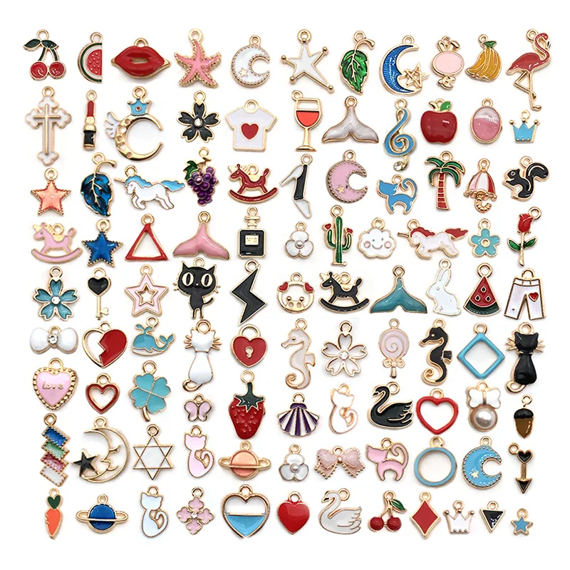 Mini charms for jewelry on sale making