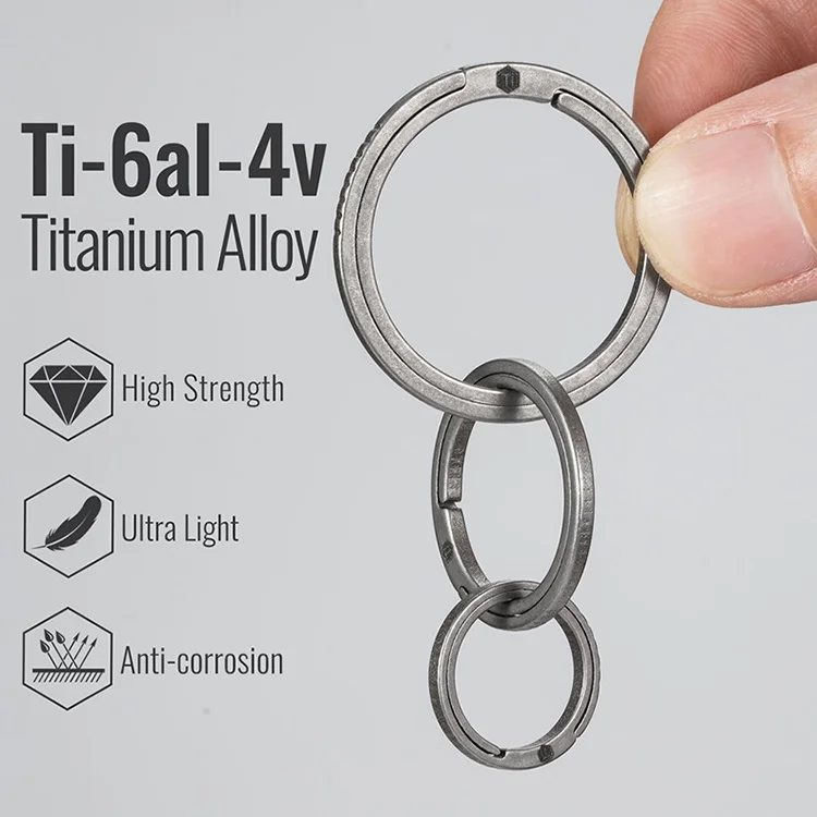 keyunity titanium flat key rings, 33/25/17.5mm