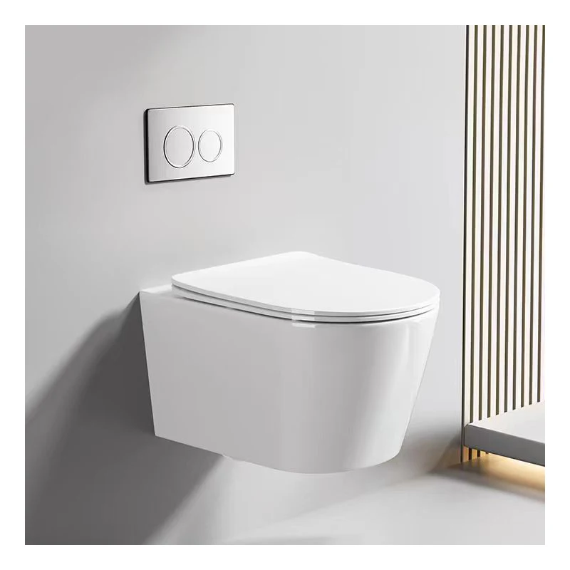 France Style Human Floating Commercial Gravity Toilet Flush Toilet Wall Mounted Hung Rimless Toilet with Tank