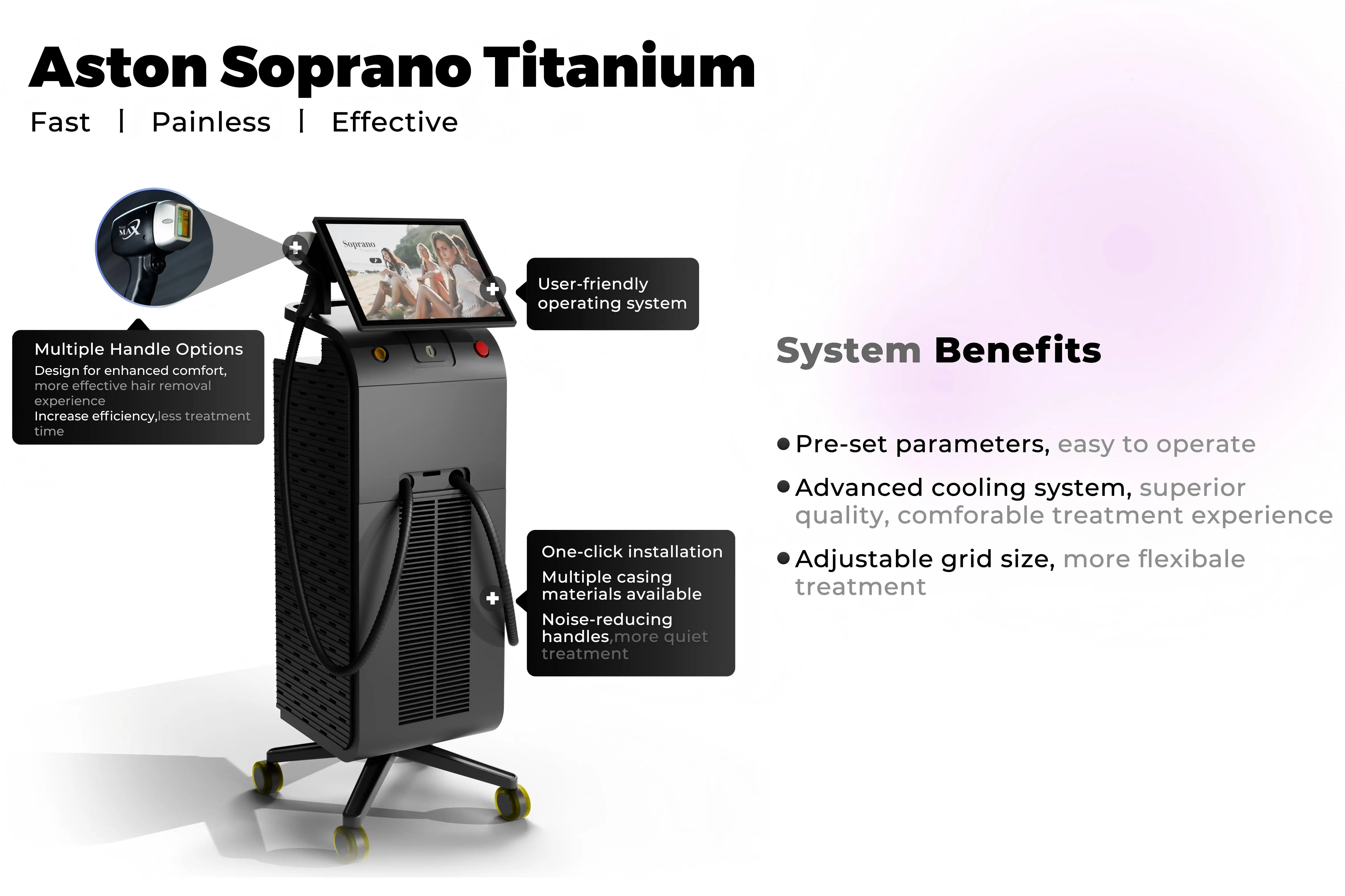 2 In1 Laser Hair Tattoo Removal Professional Diode Laser Hair Removal Machine +Nd Yag Pico Laser Tattoo Removal Machine