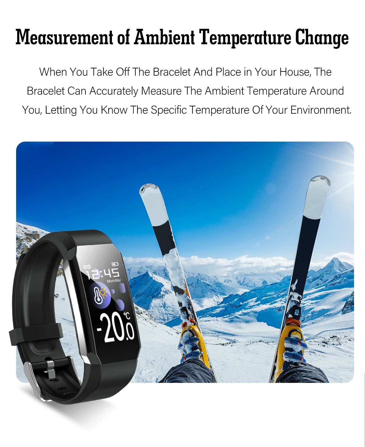 
 Смарт-часы от производителя Amazon, Смарт-часы с функцией измерения температуры тела, водонепроницаемые Смарт-часы для IOS, спортивные часы с пульсометром  