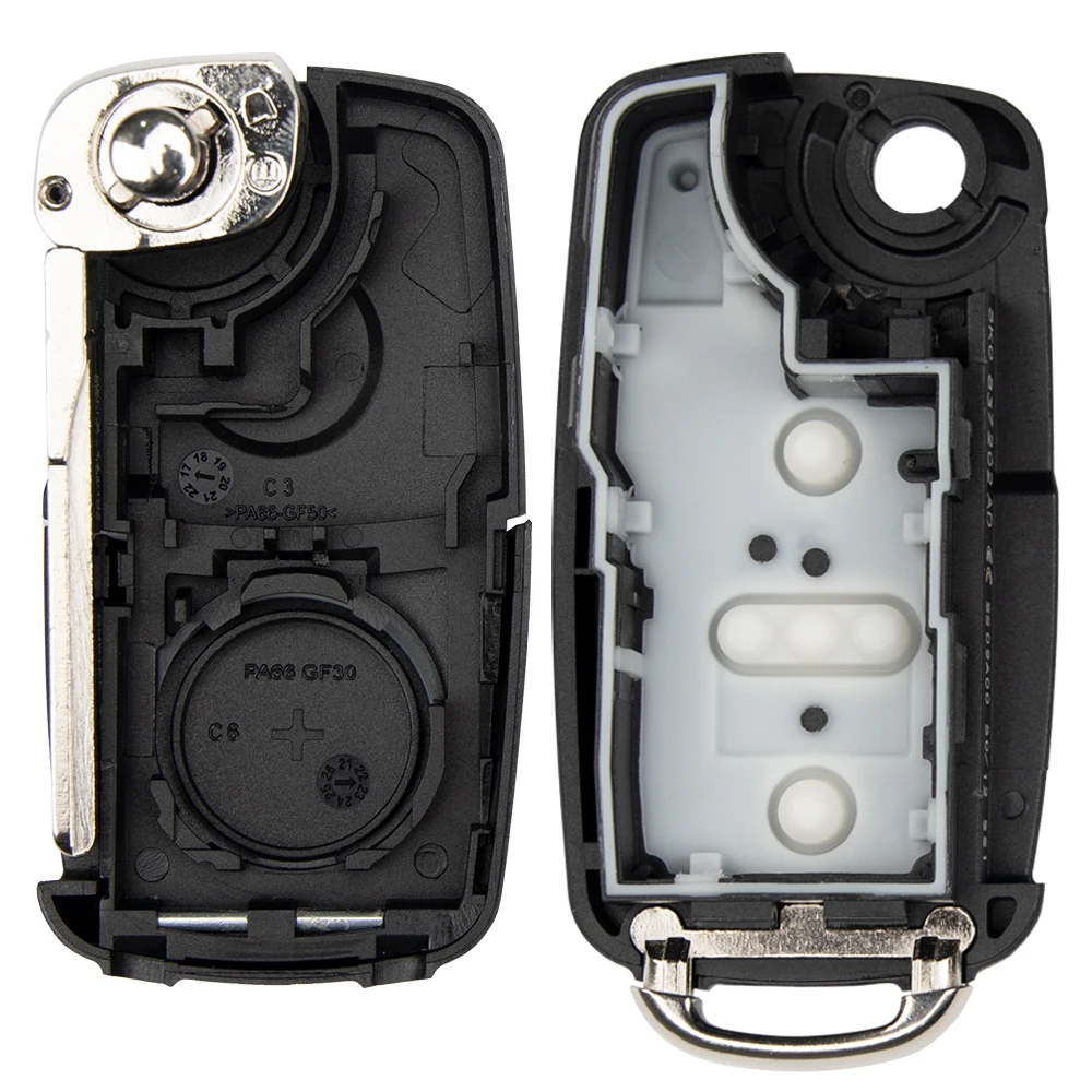 MS 3Buttons 433MHZ ID48 Chip 5K0837202AD Folding Car Remote Control Key for Volkswagen Auto Vehicle Key HU66 Blade Blank Key Fob