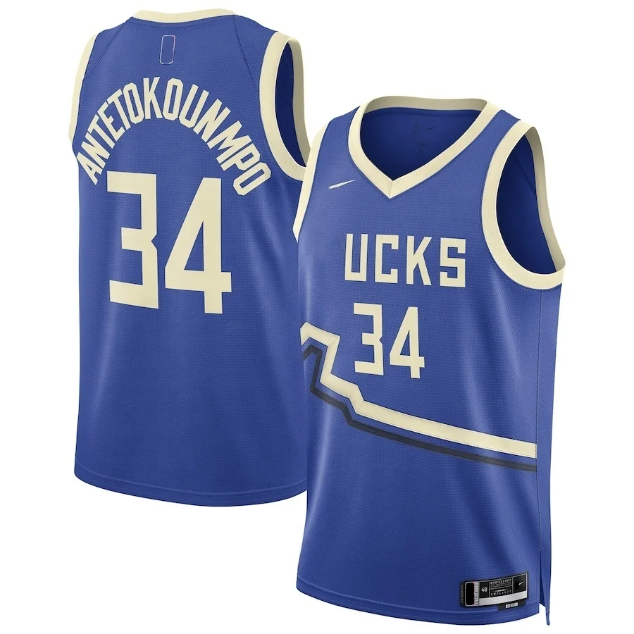 Высококачественная быстросохнущая майка Buckss #34 Giannis Antetokounmpo баскетбольная американская Nbaing