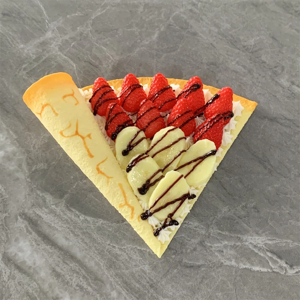 Display Props Order Advertising Banana Fresh Cream Crepe Dessert Display Window Simulation Food Model Thick Chocolate Jam Fruit