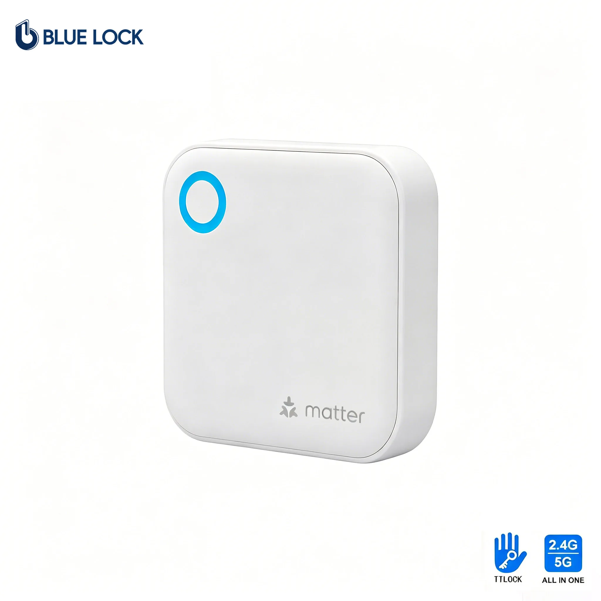 Bluelock G6 Matter Gateway TTLock Smart Device Support WiFi 2.4G Type-C Power Interface Real-Time Monitoring