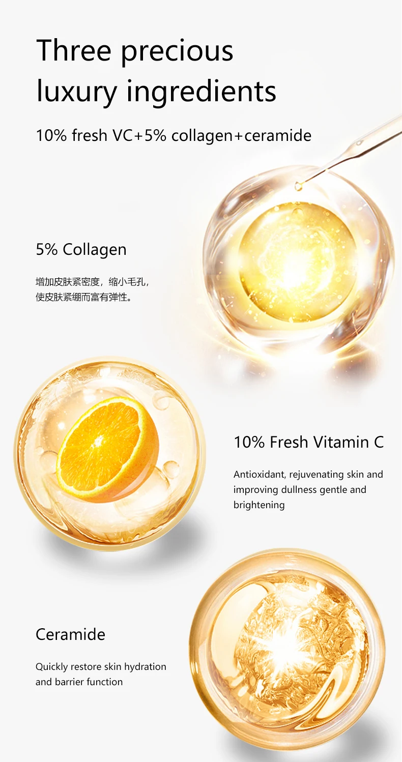 DRRASHEL Vitamin C 5-teiliges Make-up-Taschen-Set Erfrischend Leicht Einziehbar Praktisch Zum Mitnehmen – Detail 11