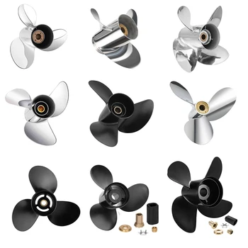 Wholesale Outboard Boat Propeller 4 Blade Marine Propellers 13 1/2X13 Boat Propeller for Yamaha Marine Gasoline Engine 50-130hp