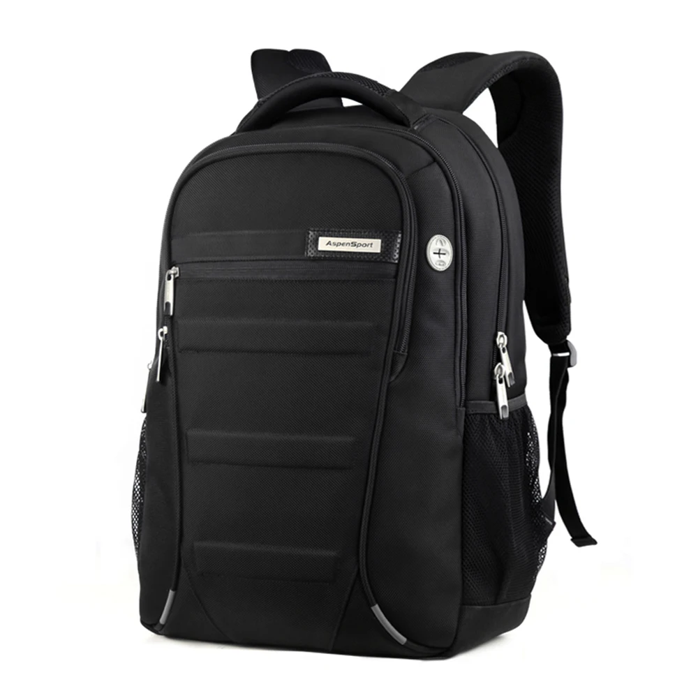 AspenSport wholesale 15.6-inch laptop backpack for men waterproof black travel  school bag