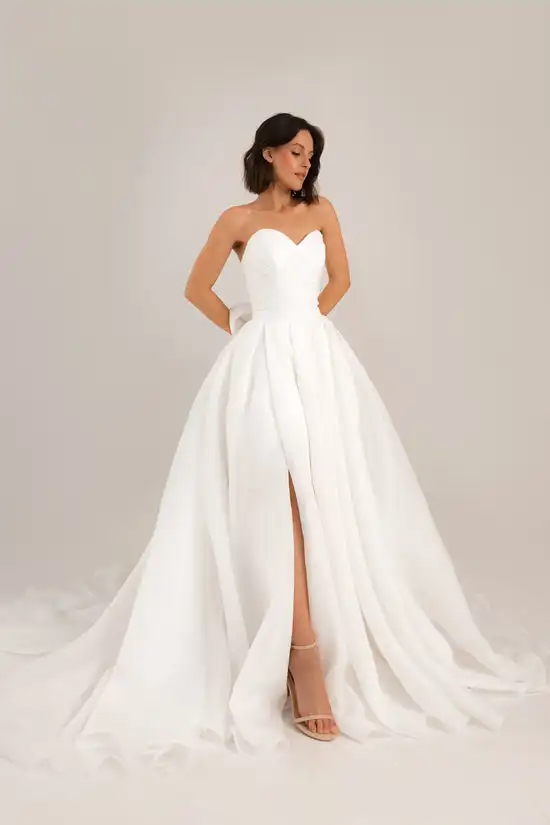 sachin and babi light blue dress Off the Shoulder A Line Wedding Dress