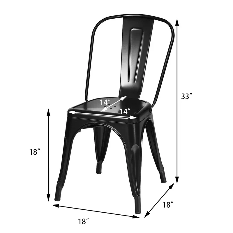 Фабричные недорогие металлические стулья для улицы дома кафе ресторана промышленный винтажный стиль штабелируемые антикварные обеденные черные