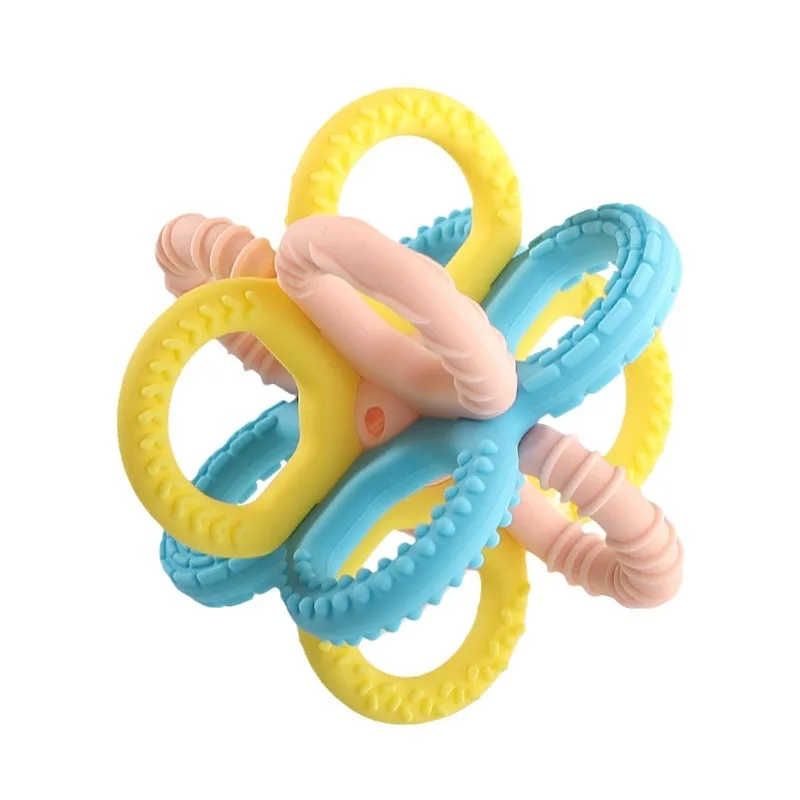 Manhattan Ball 0-3 Year Old Soft Silicone Finger Training Baby Toy Silicone Toy