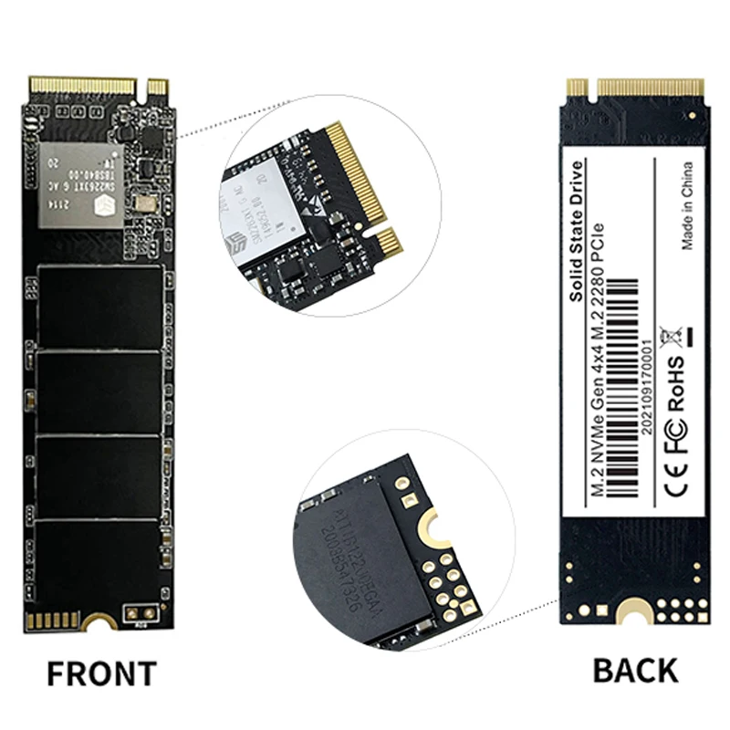 Ssd Hard Drive Golden Memory Card 960 Gb 265Gb 128Gb 16 Tb 10Tb Walram Ssd Price for Pc Desktop Samsung Ssd 870 Evo