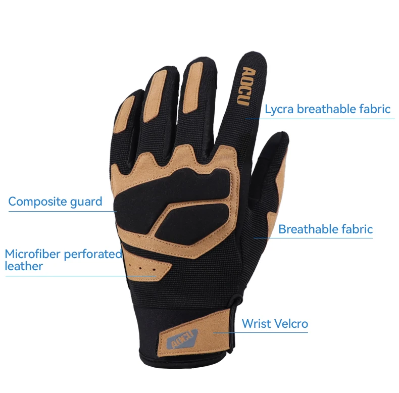 Unisex Motorcycle Gloves Winter Fabric Touch Screen Full Finger Hand Gloves For Sport Cycling Motorcycle Bike factory