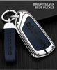 Blu argento brillante + portachiavi in ​​pelle