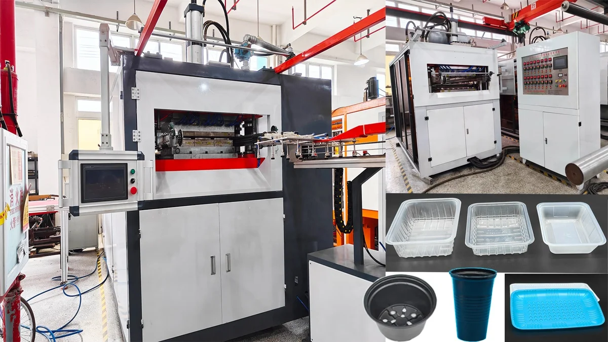 Auto Disposable Plastic Products Glass Plate Cup Container Machine