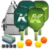 4 rackets, 4 balls, 4 grip tapes, 4 towels, 1 backpack