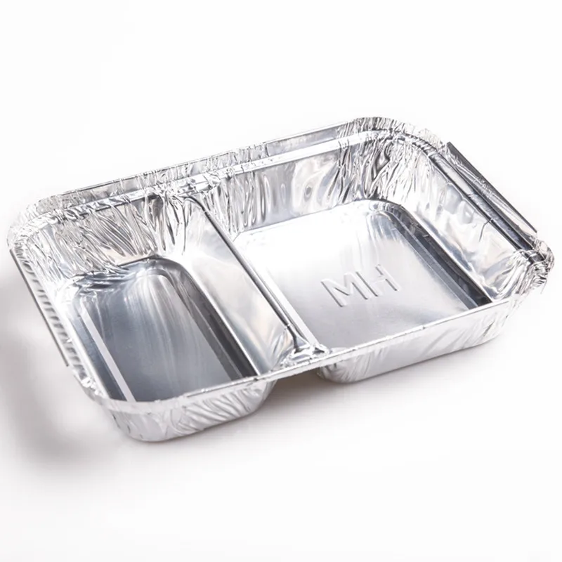 TIA CA98 Vente chaude Grand récipient rectangulaire à double grille haute pour le stockage des aliments Récipient en feuille d'aluminium pour emballage