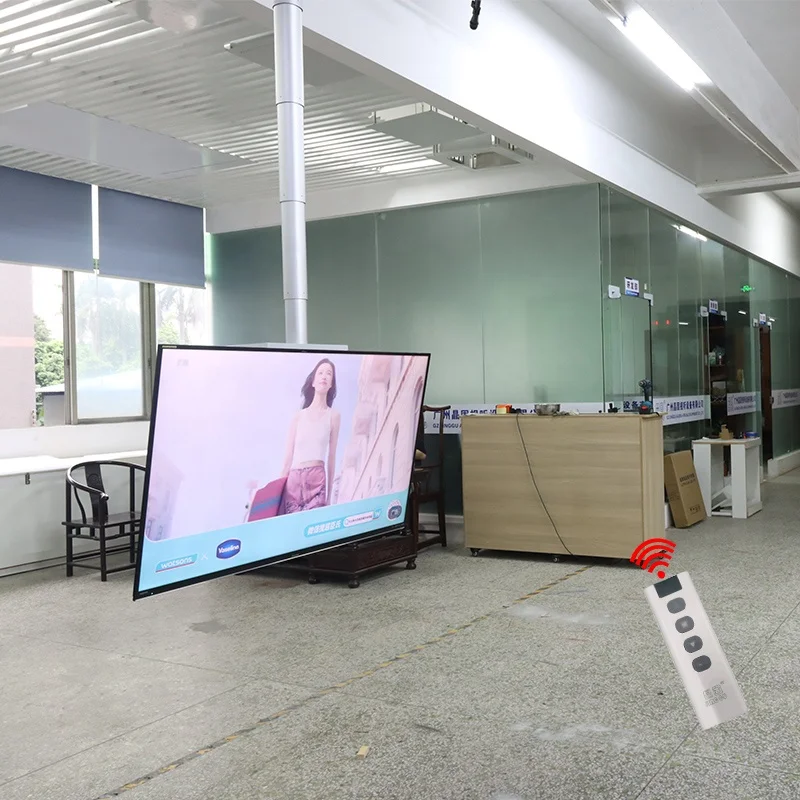 JGST New Customized Single Column Telescoping Bamboo Hanging Speaker Stage Lighting Ceiling Hidden Drop Down Tv Lift Mount