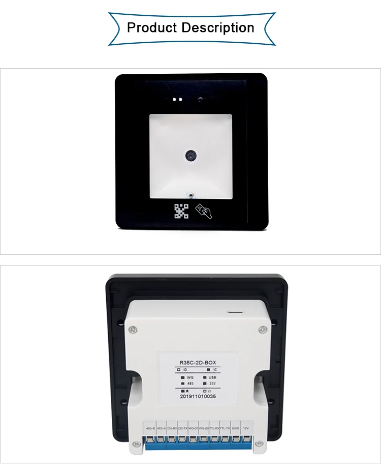 USB RFID Reader Scanner with 2D Barcode QR CODE Support