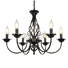 Noir D58 * H70 cm 6 têtes