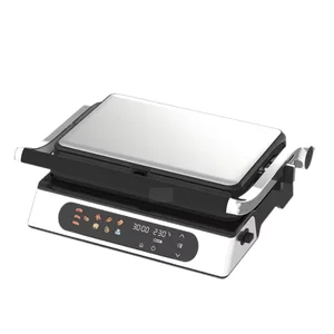 High Quality Stainless Steel Electric Contact Grill with Temperature Control and Smokeless Design for Outdoor & Kitchen Use
