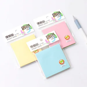 Wholesale Customizable Logo Printed Sticky Note Square Memo Pad Four-Color Student Supplies Made of Paper