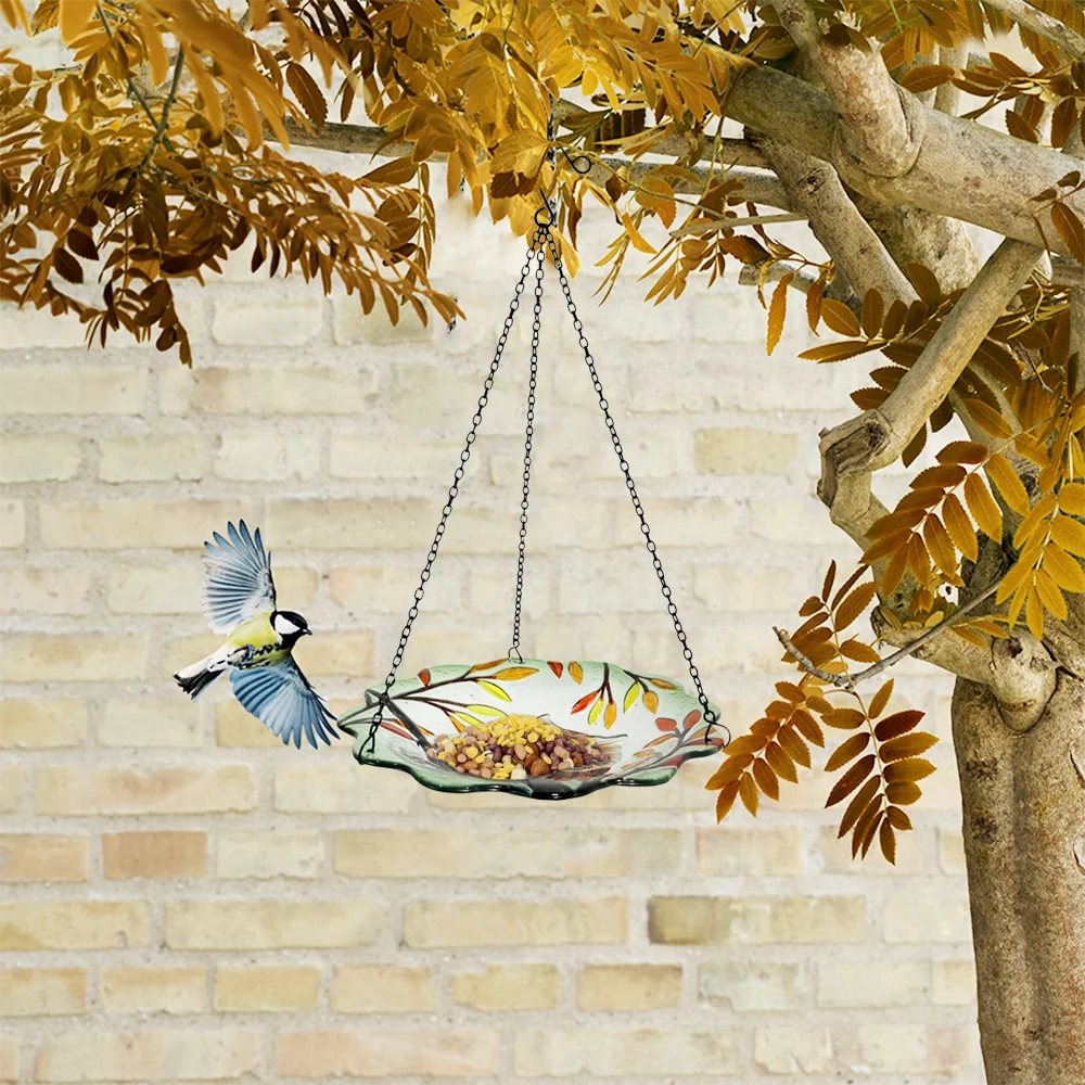 Hanging Tray Metal Bird Feeder