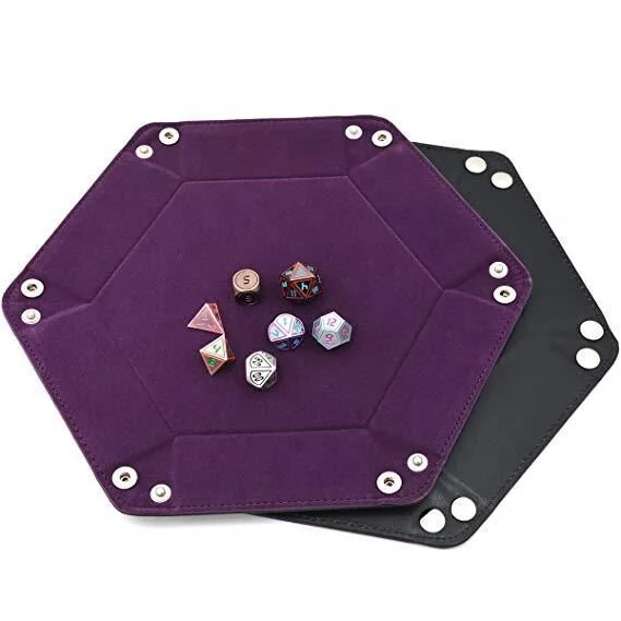 Складной кожаный шестигранный лоток для костей под заказ от производителя коробки хранения dnd другие игровые