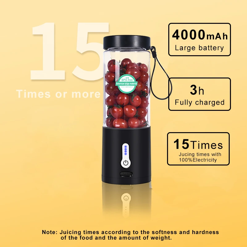 Electric Usb Shaker Bottle Rechargeable Waterproof Juicer Blender Mini Orange Juice Mixer Smoothie Portable Blender New Arrival_voghion.com